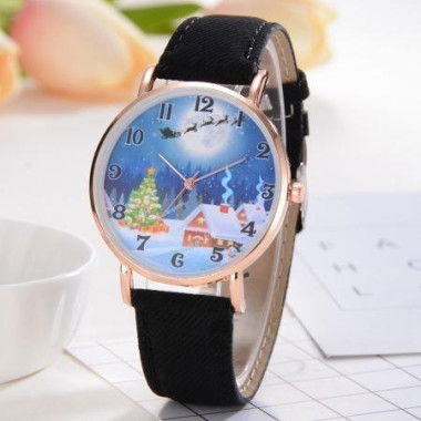 XR2496 Christmas Series Analog Quartz PU Leather Quartz Watch For Women