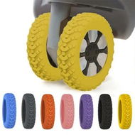 Detailed information about the product Yellow 8-Piece Set of Shock-Proof Wheel Covers - Silent Guard for Luggage Compartment