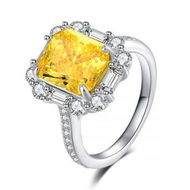 Detailed information about the product Yellow And White Sterling Silver Zulastone Engagement Ring