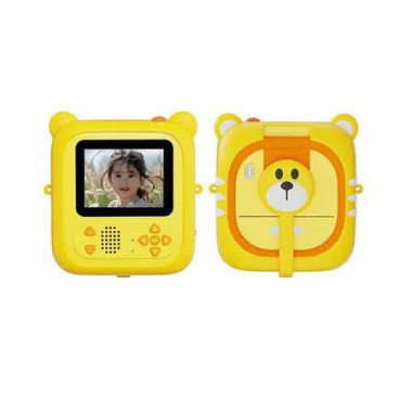Yellow Instant Camera 48MP Photo & 1080P Video Mini Printing Kid Camera With 32G Card 7 Rolls Printing Paper Idea Gifts For Kids Holiday Birthday