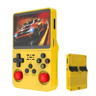 Detailed information about the product Yellow R36S 64GB Portable Handheld Game Console 3.5 Inch Retro Video Games Built in Rechargeable Battery