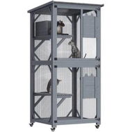 Detailed information about the product YES4PETS Pet Cat Bird Shelter Condo with Escape Door Wooden Kitten Cage House