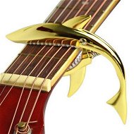 Detailed information about the product Zinc Alloy Guitar Capo Shark Capo For Acoustic And Electric Guitar With Good Hand Feeling No Fret Buzz And Durable (Gold)