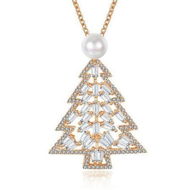 Detailed information about the product Zircon Christmas Necklace Christmas Tree Necklace