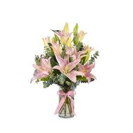 Detailed information about the product Pretty Pink Lilies Flowers