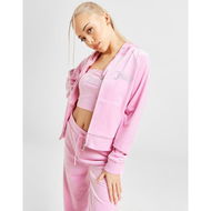 Detailed information about the product JUICY COUTURE Diamante Logo Velour Full Zip Hoodie