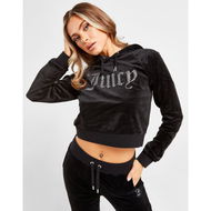 Detailed information about the product Juicy Couture Diamante Logo Velour Hoodie