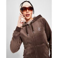 Detailed information about the product Juicy Couture Diamante Velour Full Zip Hoodie