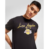 Detailed information about the product New Era NBA LA Lakers Script Logo T-Shirt