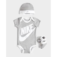 Detailed information about the product Nike 3 Piece Futura Logo Babygrow Set Infant