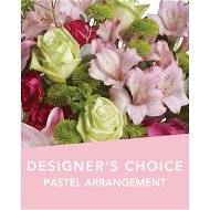 Detailed information about the product Designers Choice Pastel Arrangement Flowers