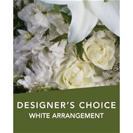 Detailed information about the product Designers Choice White Arrangement Flowers