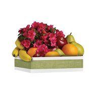 Detailed information about the product Fruit & Blooms Basket Flowers