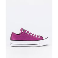 Detailed information about the product Converse Womens Chuck Taylor All Star Sparkle Party Lift Legend Berry