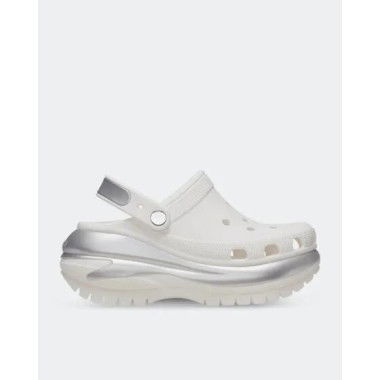 Crocs Mega Crush Metallic Clog White