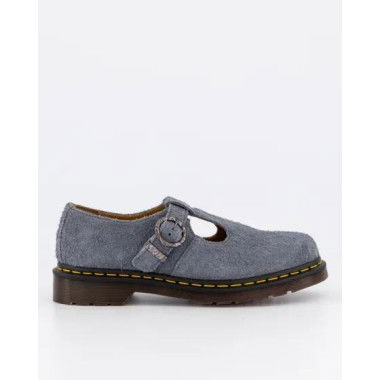 Dr Martens T-bar Washed Denim Long Napped Suede