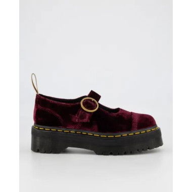 Dr Martens Vegan Addina Velvet Cherry Red Velvet