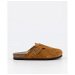 Genuins Riva Clog Brown Suede. Available at Platypus Shoes for $149.99