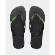 Detailed information about the product Havaianas Mens Rubber Logo Thongs Black