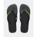 Havaianas Mens Rubber Logo Thongs Black. Available at Platypus Shoes for $39.99