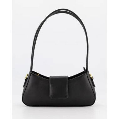 Itno Accessories Wide Shoulder Bag Black Pu