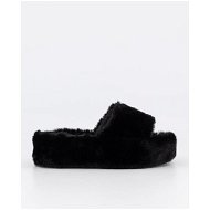 Detailed information about the product Itno Womens Furr Stacked Sandal Black