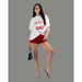 Jgr & Stn Cherry Oversized Tee White. Available at Platypus Shoes for $89.99