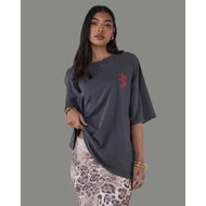 Detailed information about the product Jgr & Stn Tiger Oversized Tee Charcoal