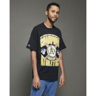 Detailed information about the product Majestic Oakland Athletics League Champs Vintage Tee Faded Black