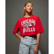 Detailed information about the product Mitchell & Ness Womens Chicago Bulls Dunk Arch Crop Red