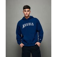 Detailed information about the product New Era La Angels Oversized Hoodie Dk Blue