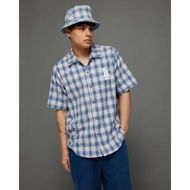 Detailed information about the product New Era La Dodgers Plaid Shirt Blue Plaid