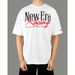 New Era Oversized Racing Tee Optic White. Available at Platypus Shoes for $59.99