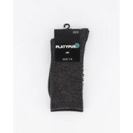 Detailed information about the product Platypus Socks Platypus Crew Ribbed Socks Grey