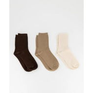 Detailed information about the product Platypus Socks Platypus Rib Socks 3pk Chocolate Black Tan