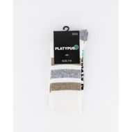 Detailed information about the product Platypus Socks Platypus Striped Rib Socks Multi Tan Grey