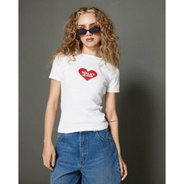 Rolla's Baby Rib I Heart Tee White