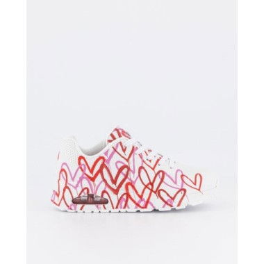 Skechers Womens Skechers X Jgoldcrown: Uno - Spread The Love White Red Pink