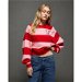 Tommy Hilfiger Relaxed Letterman Stripe Sweatshirt Tickled Pink. Available at Platypus Shoes for $149.99
