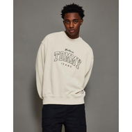 Detailed information about the product Tommy Hilfiger Varsity Boxy Cropped Sweatshirt Newsprint