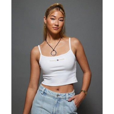 Tommy Hilfiger Womens Logo Singlet Top White