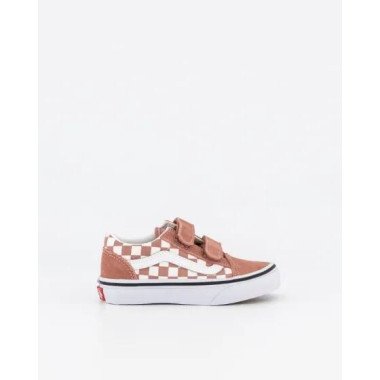 Vans Kids Old Skool V Color Theory Checkerboard Withered Rose