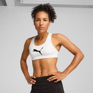 Detailed information about the product 4KEEPS CLOUDSPUN Bra in White/Big Black Cat, Size XS, Polyester/Elastane by PUMA