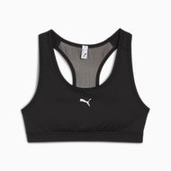 Detailed information about the product 4KEEPS Padded Training Bra in Black/Small Cat, Size Medium, Polyester/Elastane by PUMA