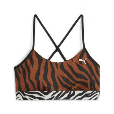 Animal Remix Move Women's Bra in Teak, Size Large, Polyester/Elastane by PUMA