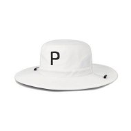 Detailed information about the product Aussie P Golf Bucket Hat in Bright White, Polyester by PUMA