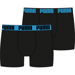 Basic Men's Boxers 2 Pack in Black/Cobalt, Size Medium by PUMA. Available at Puma for $45.00