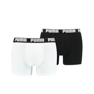 Detailed information about the product Basic Men's Boxers 2 Pack in White/Black, Size Small by PUMA