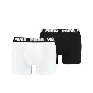 Basic Men's Boxers 2 Pack in White/Black, Size XL by PUMA