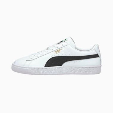 Basket Classic XXI Unisex Sneakers in White/Black, Size 12 by PUMA